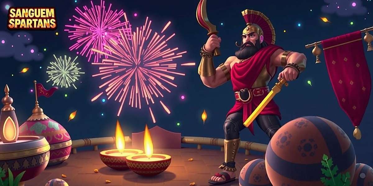 Sanguem Spartans Diwali Event Sanguem Spartans Diwali event showing fireworks and special in-game items
